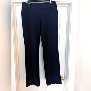 Women's 7th Avenue navy dress pants, size large TALL.